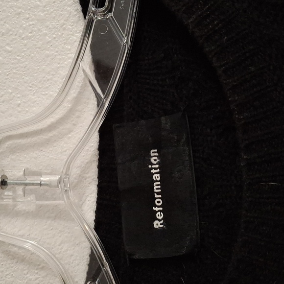 Reformation Black Cable Knit Sweater Size Medium - Picture 2 of 5